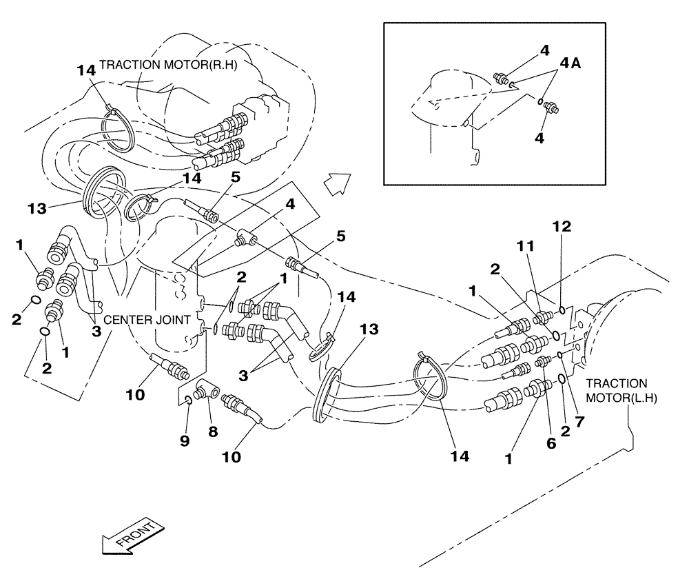 Схема запчастей Case CX130 - (05-06) - HYDRAULICS - TRACK DRIVE (11) - TRACKS/STEERING