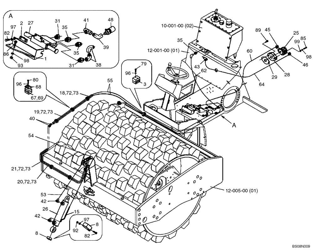 Схема запчастей Case SV216 - (35.568.01) - DOZER BLADE HYDRAULICS (GROUP 352) (ND136806) (35) - HYDRAULIC SYSTEMS