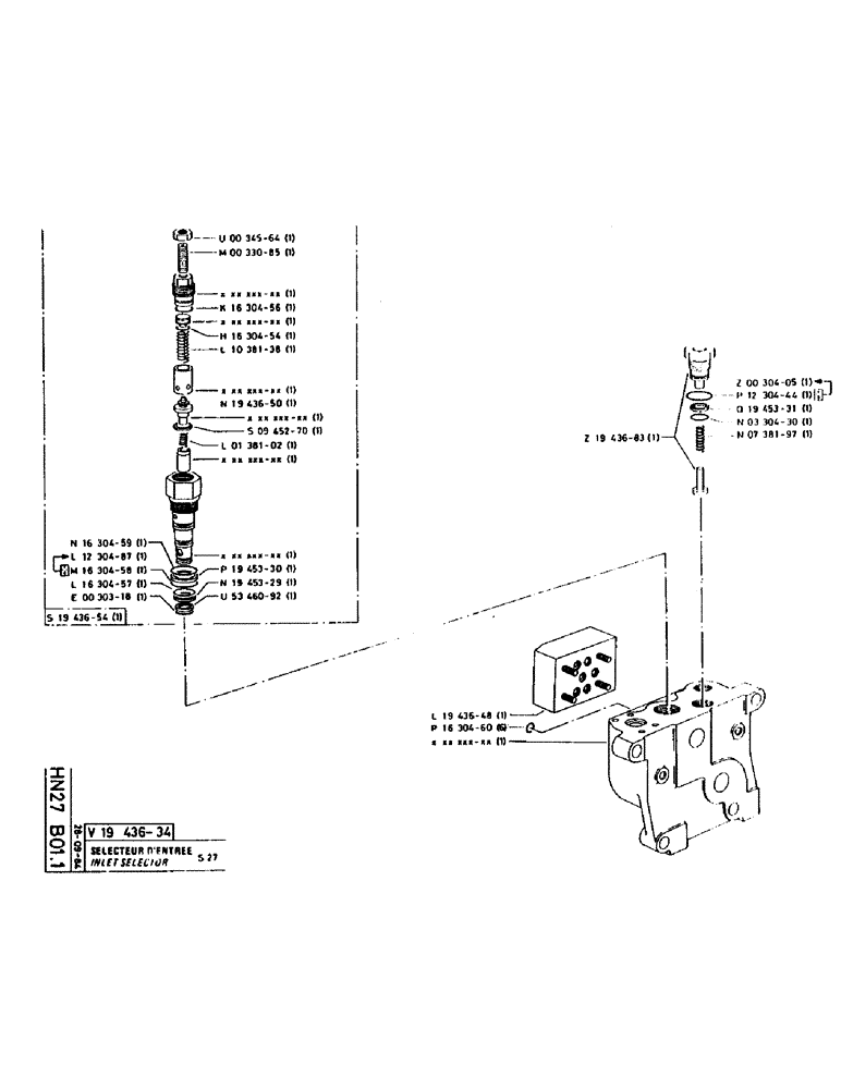 Схема запчастей Case 160CL - (227) - INLET SELECTOR (07) - HYDRAULIC SYSTEM