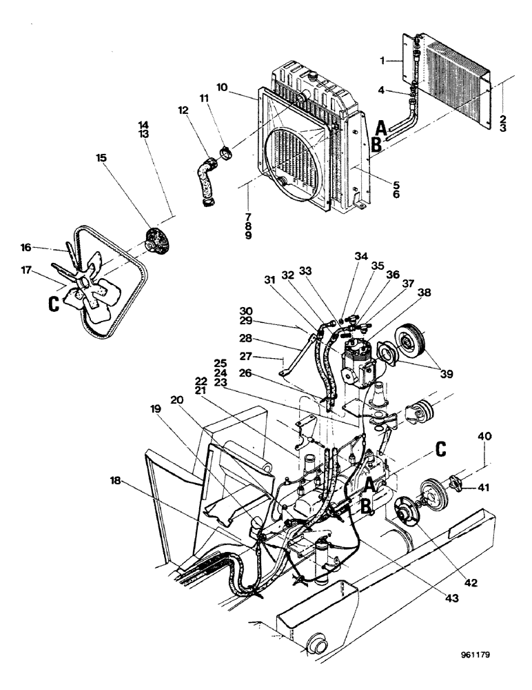 Схема запчастей Case 580G - (492) - AIR CONDITIONER (09) - CHASSIS/ATTACHMENTS