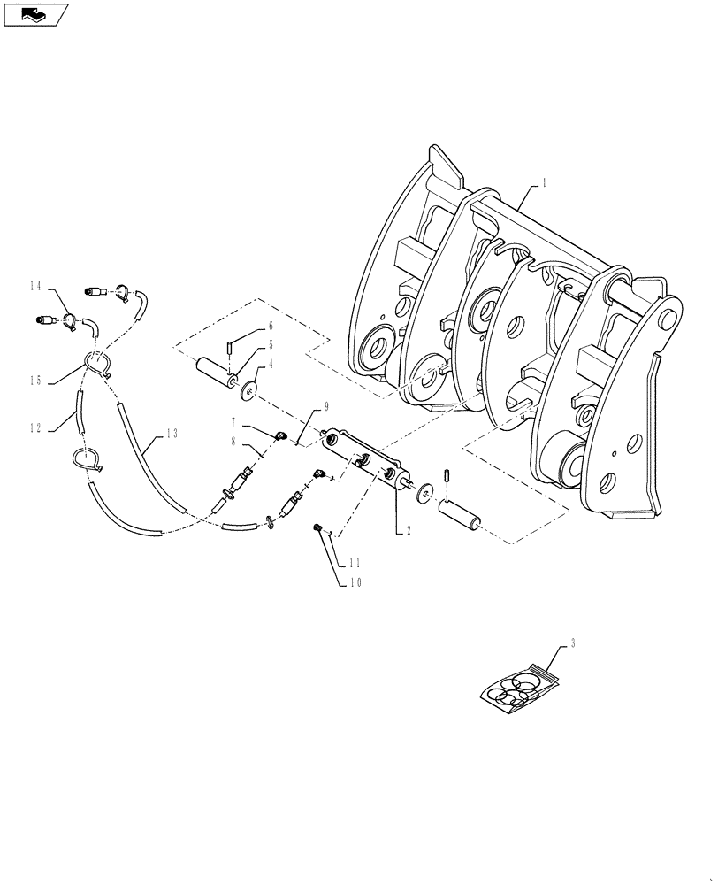 Схема запчастей Case 921F - (82.100.06) - HYDRAULIC COUPLER, Z-BAR, CNH (82) - FRONT LOADER & BUCKET