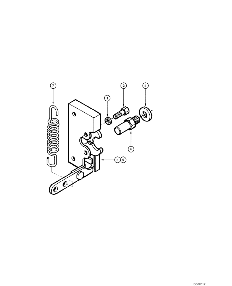 Схема запчастей Case 885 - (09.35[00]) - CAB - DOOR HANDLE LOCK SYSTEM (09) - CHASSIS