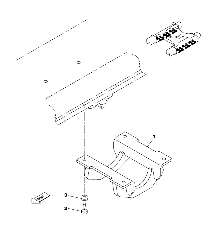 Схема запчастей Case CX300C - (05-011-00[01]) - GUIDE, CHAIN - TRIPLE (11) - TRACKS/STEERING