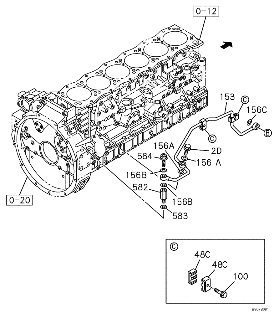 Схема запчастей Case CX460 - (02-40) - OIL CIRCUIT (02) - ENGINE