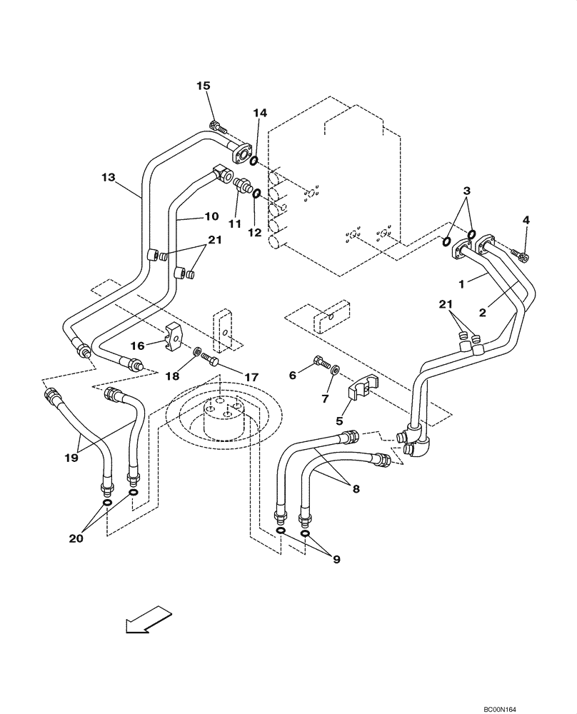 Схема запчастей Case CX160 - (06-03) - HYDRAULICS - TRAVEL (06) - POWER TRAIN