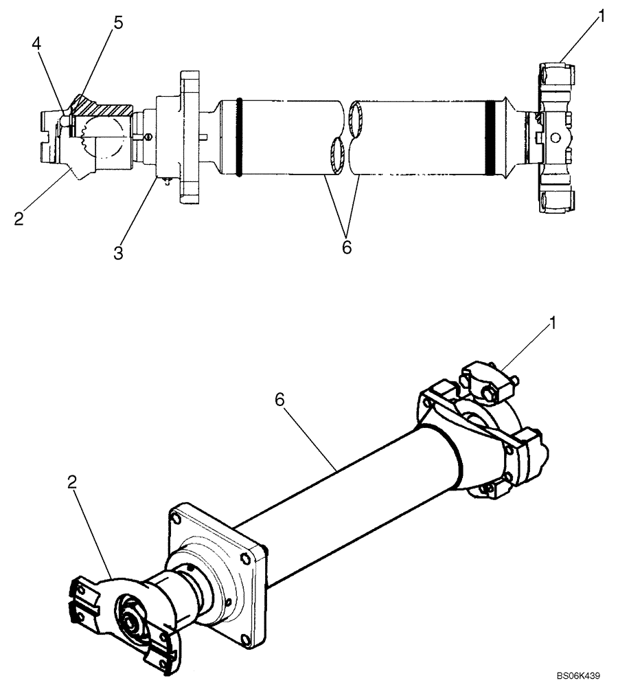 Схема запчастей Case 921E - (06-25) - DRIVE SHAFT, FRONT (06) - POWER TRAIN