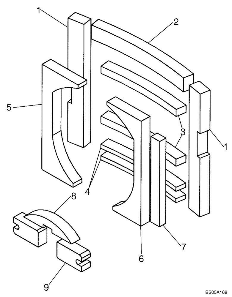 Схема запчастей Case 410 - (09-22) - NOISE KIT - EUROPE, IF USED (09) - CHASSIS