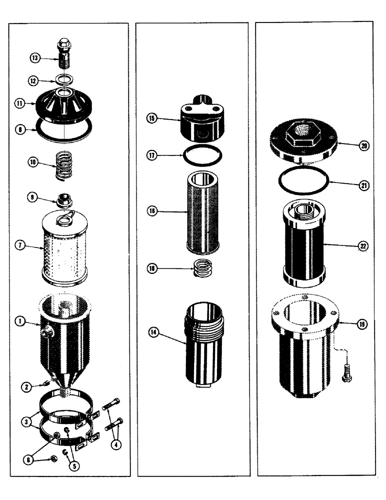 Схема запчастей Case 800 - (154) - HYDRAULIC OIL FILTERS, HOUSINGS, CARTRIDGES, COVERS (07) - HYDRAULIC SYSTEM