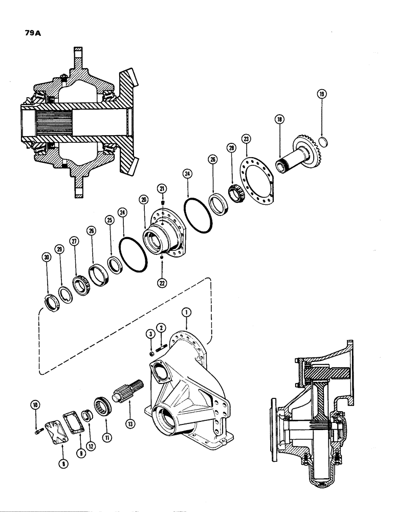 Схема запчастей Case 850 - (079A) - PINION, SHAFT & HOUSING (03) - TRANSMISSION