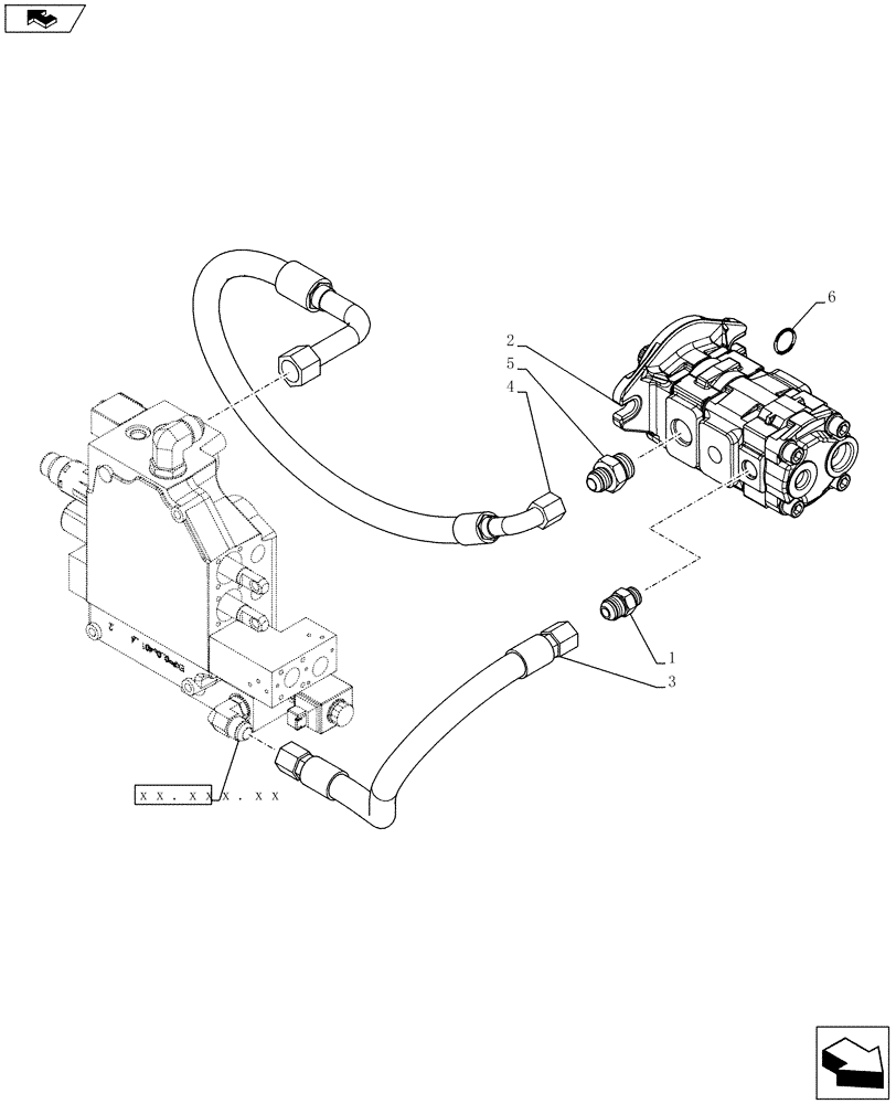 Схема запчастей Case SR175 - (35.220.AA[02]) - AUX HYD, HIGH FLOW (SR175)(SV185) (35) - HYDRAULIC SYSTEMS