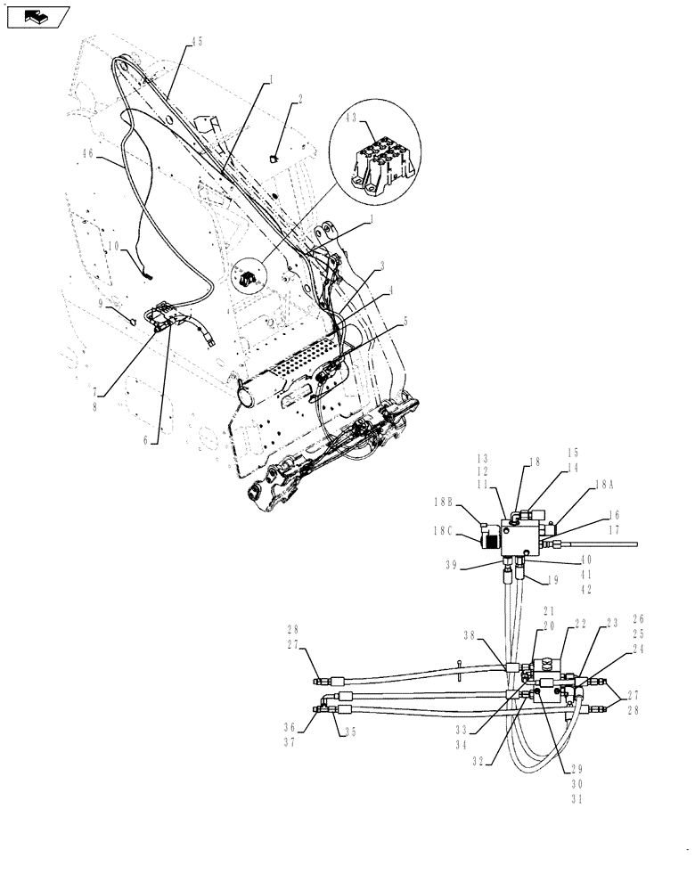 Схема запчастей Case 450 - (08-10) - HYDRAULICS - COUPLER SYSTEM (08) - HYDRAULICS