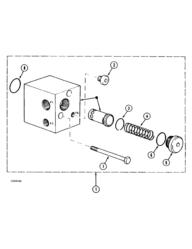 Схема запчастей Case 688BCK - (8C-26) - FORCED FEED VALVE, 688B CK (120301-) (07) - HYDRAULIC SYSTEM