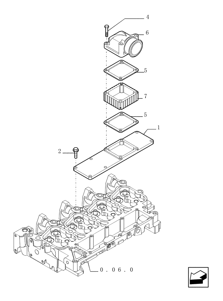 Схема запчастей Case TX842 - (0.07.1[01]) - INTAKE MANIFOLD (10) - ENGINE