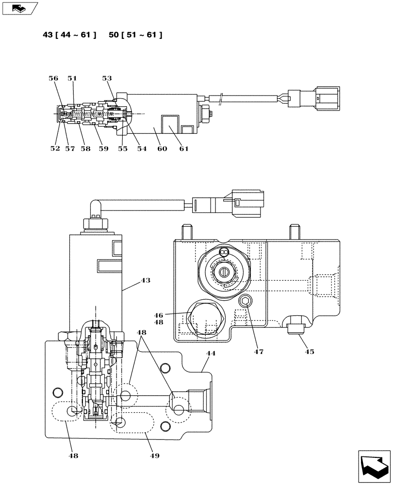 Схема запчастей Case CX235C SR - (35.106.02[03]) - HYDRAULIC PUMP (35) - HYDRAULIC SYSTEMS