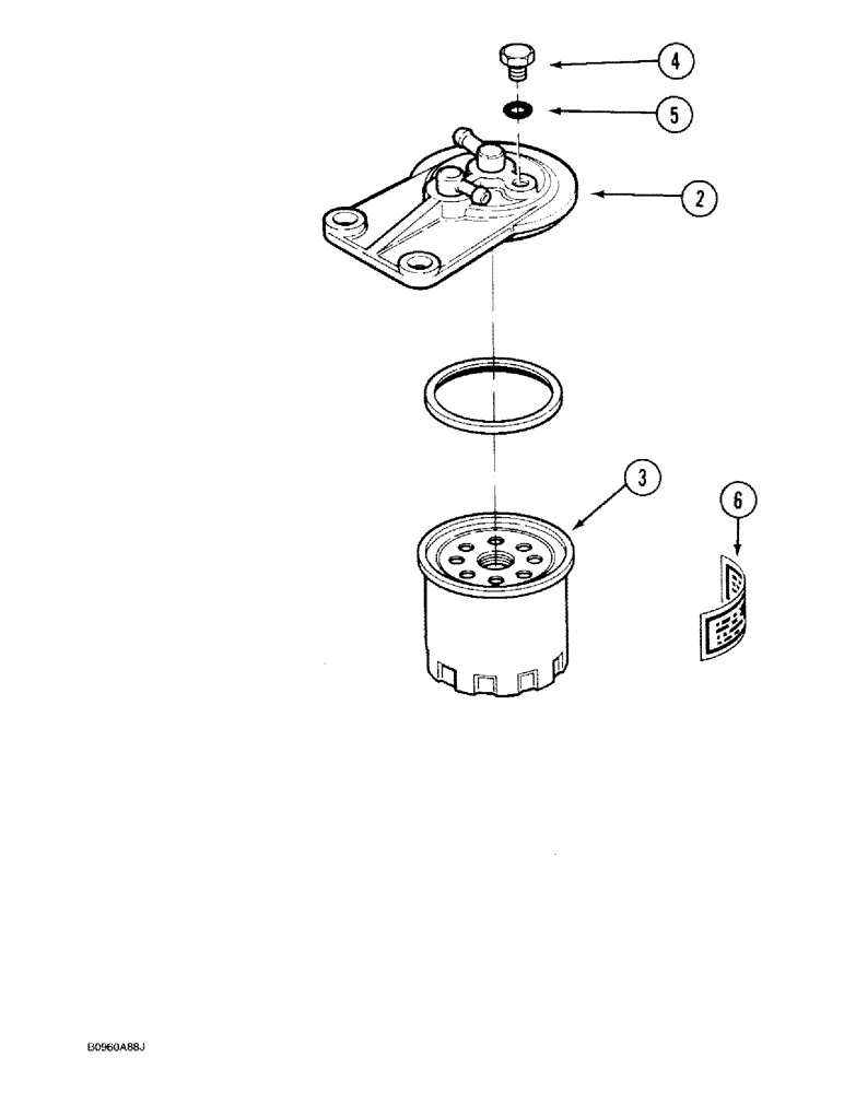 Схема запчастей Case 1818 - (3-20) - FUEL FILTER, DIESEL MODELS (03) - FUEL SYSTEM