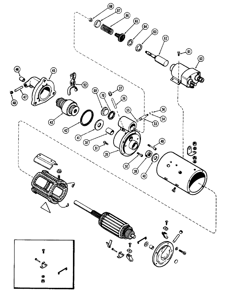 Схема запчастей Case 780 - (128) - A15485 STARTER (04) - ELECTRICAL SYSTEMS