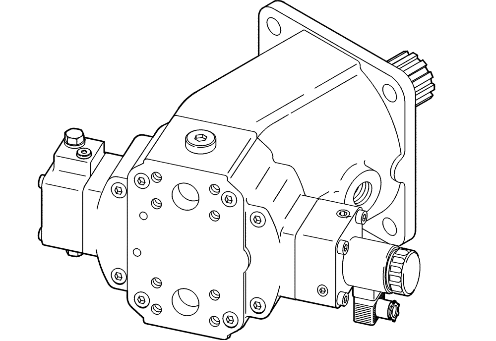 Схема запчастей Case 221D - (22.122[002]) - AXIAL PISTON MOTOR ADJUSTABLE FAST GEAR (OPTION) (S/N 581101-UP) (35) - HYDRAULIC SYSTEMS