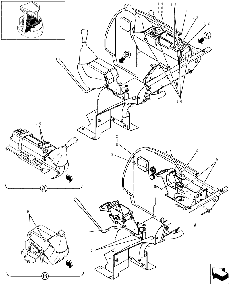 Схема запчастей Case CX31B - (120-01[1]) - CONTROLS OPERATOR (35) - HYDRAULIC SYSTEMS