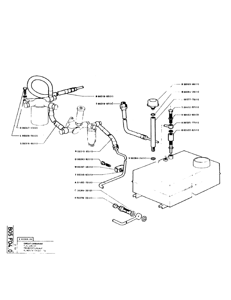 Схема запчастей Case GC120 - (017) - FUEL CIRCUIT 