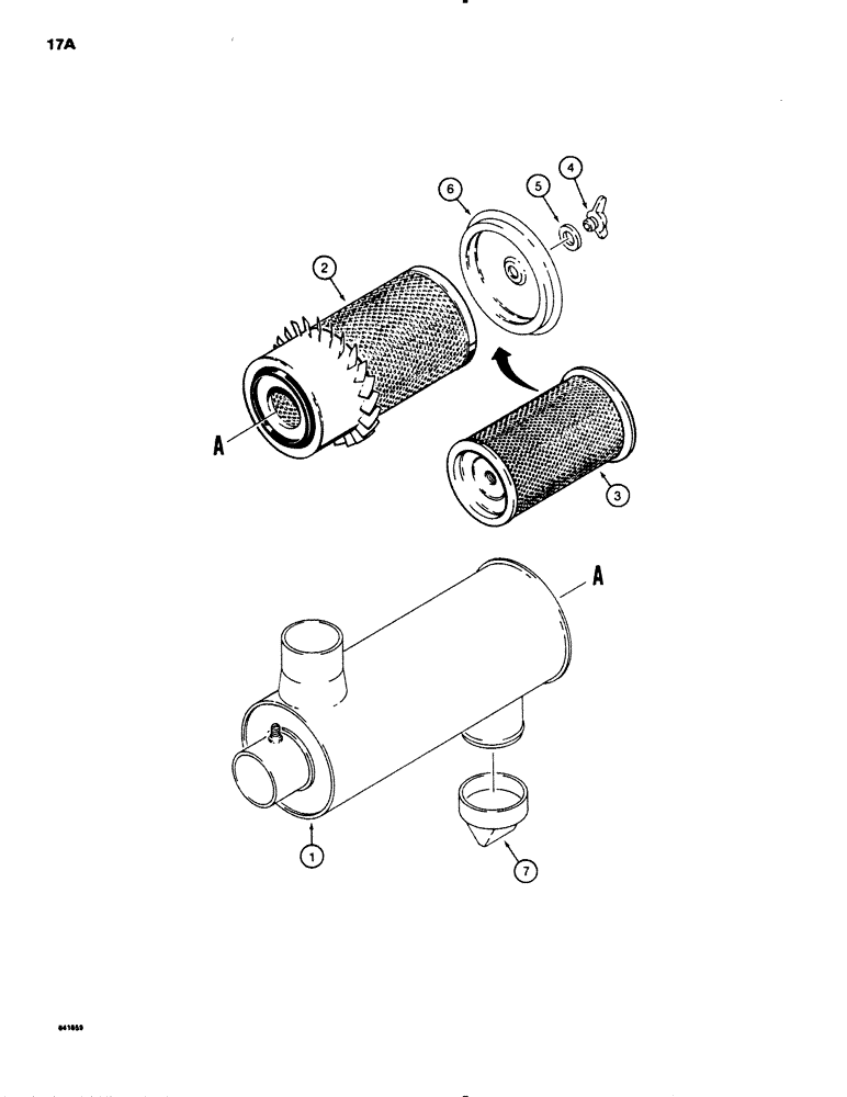 Схема запчастей Case SD100 - (017A) - H432054 AIR CLEANER, DEUTZ DIESEL ENGINE SERIAL NUMBER 1232821 AND AFTER (10) - ENGINE