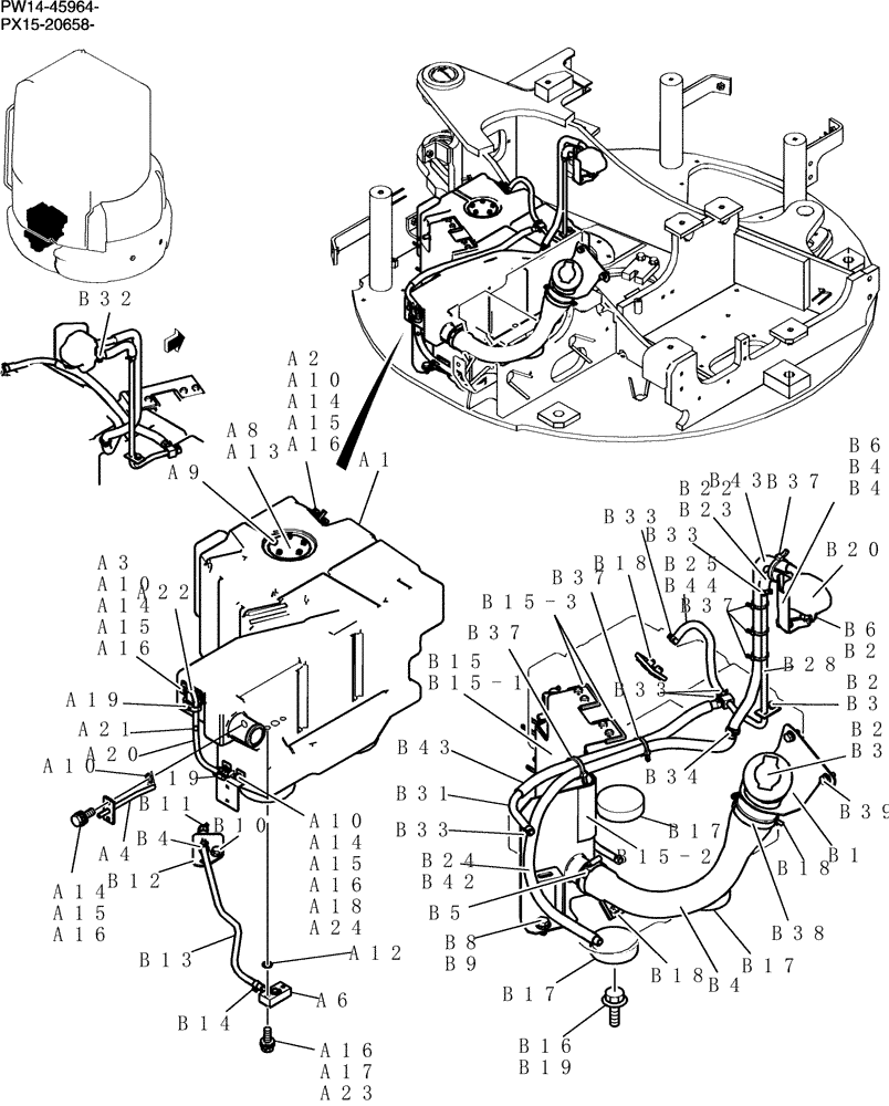 Схема запчастей Case CX31B - (060-01[1]) - TANK ASSEMBLY, FUEL (CAB) (00) - GENERAL & PICTORIAL INDEX