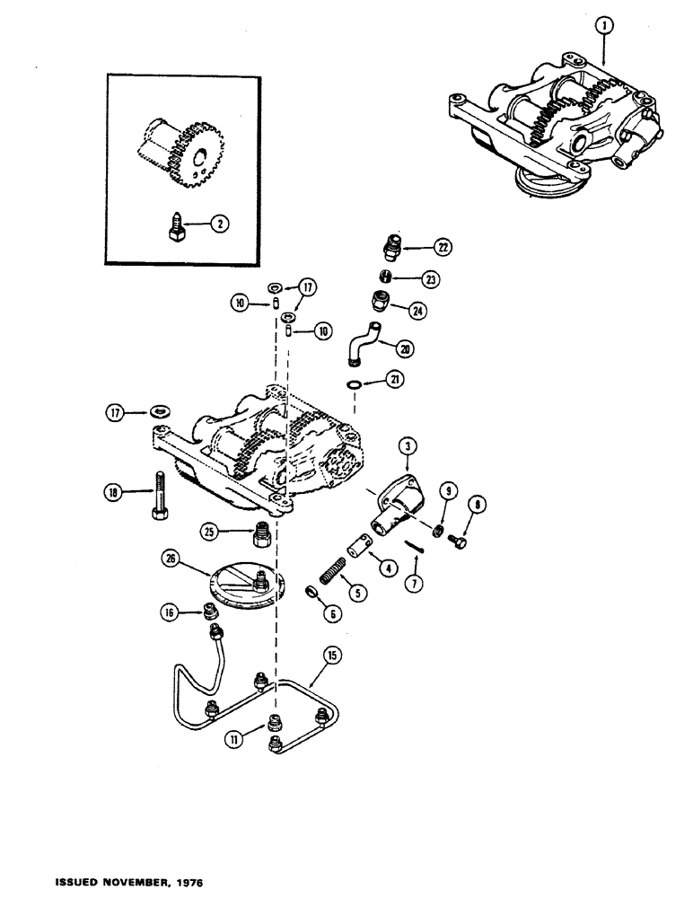 Схема запчастей Case 475 - (024) - BALANCER AND OIL PUMP, (301B) DIESEL ENGINE (10) - ENGINE