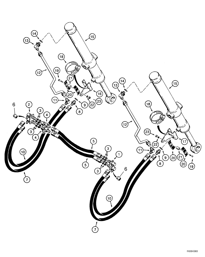 Схема запчастей Case 1150H_IND - (08-07) - HYDRAULICS - LIFT CIRCUIT (08) - HYDRAULICS