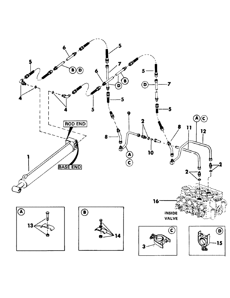 Схема запчастей Case 50 - (099) - CROWD CYLINDER HYDRAULICS (35) - HYDRAULIC SYSTEMS