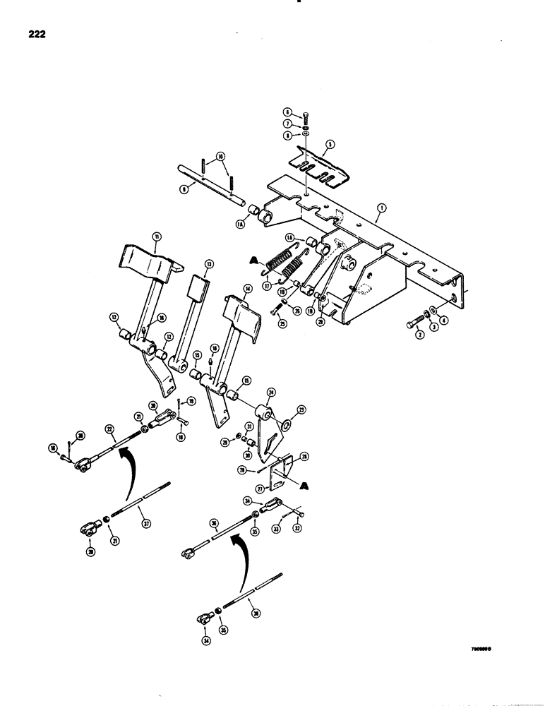 Схема запчастей Case 1150C - (222) - POWER BRAKES (07) - BRAKES