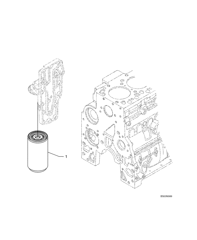 Схема запчастей Case 850L - (02-32) - OIL FILTER - ENGINE (02) - ENGINE