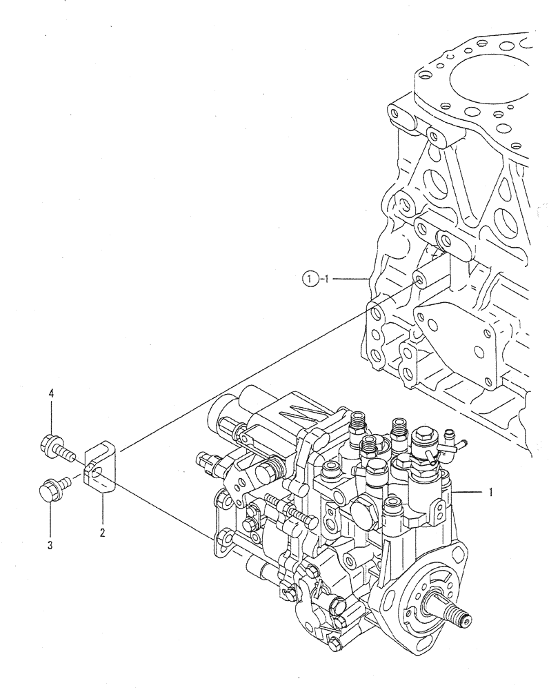 Схема запчастей Case CX27B PV13 - (08-011) - FUEL INJECTION PUMP ENGINE COMPONENTS