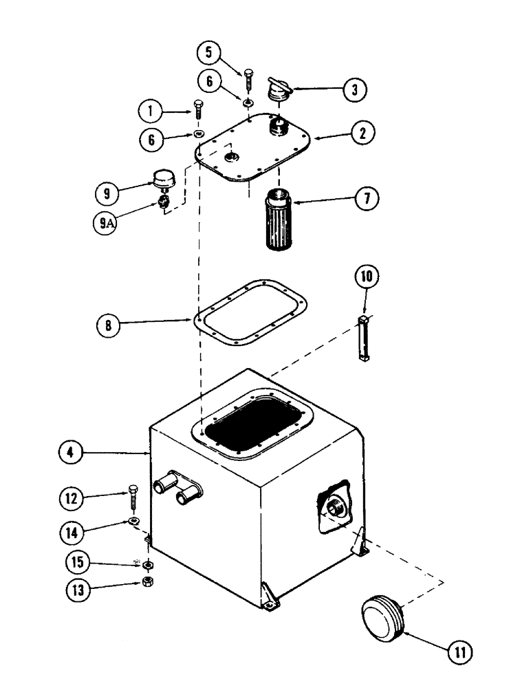 Схема запчастей Case 40 - (218) - HYDRAULIC OIL TANK AND RELATED PARTS (35) - HYDRAULIC SYSTEMS