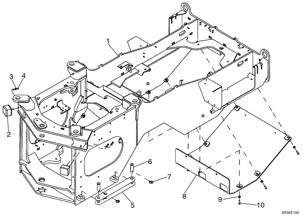 Схема запчастей Case 621D - (09-12) - FRAME, REAR - IF USED (09) - CHASSIS