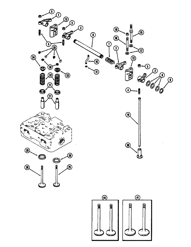 Схема запчастей Case 880B - (014) - VALVE MECHANISM, 336BDT DIESEL ENGINE (01) - ENGINE