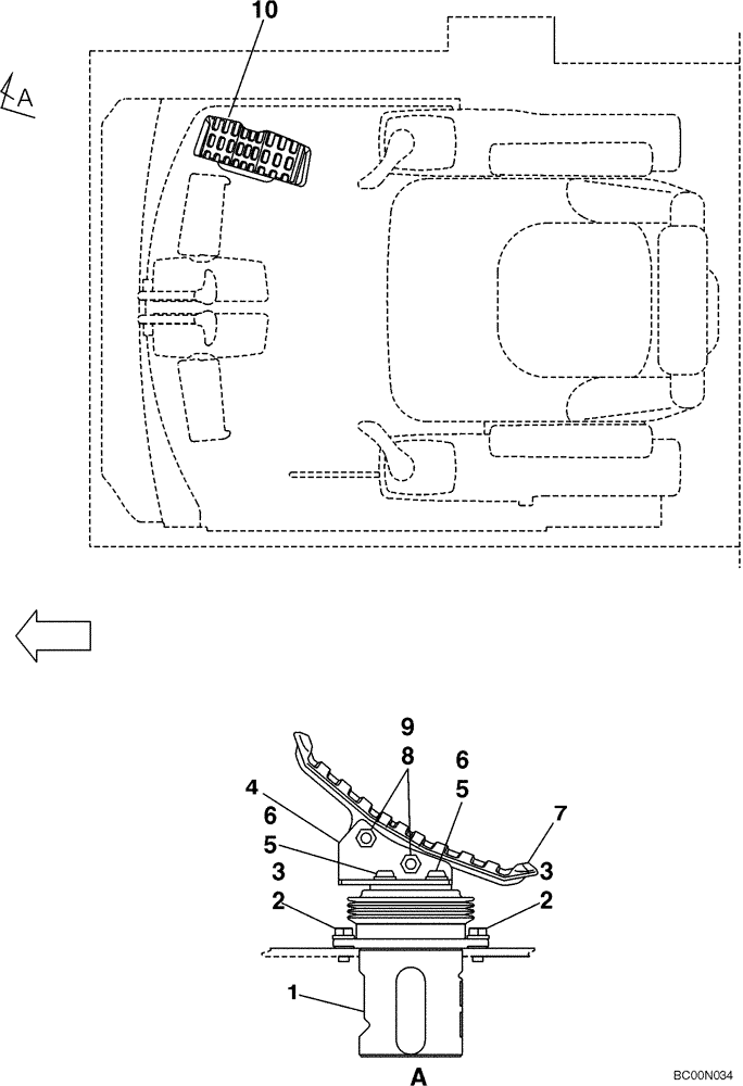 Схема запчастей Case CX160 - (09-10) - AUXILIARY HYDRAULIC CONTROL (09) - CHASSIS/ATTACHMENTS