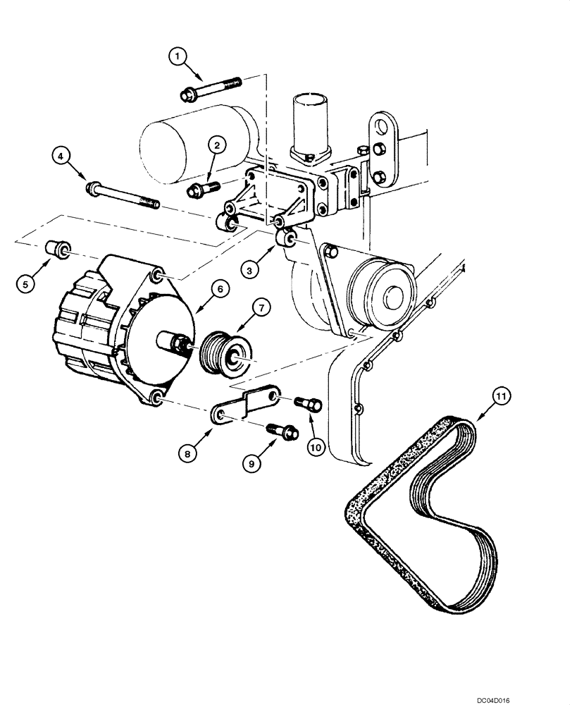 Схема запчастей Case 885 - (04.02[00]) - ALTERNADOR 45A - ASSEMBLY (04) - ELECTRICAL SYSTEMS