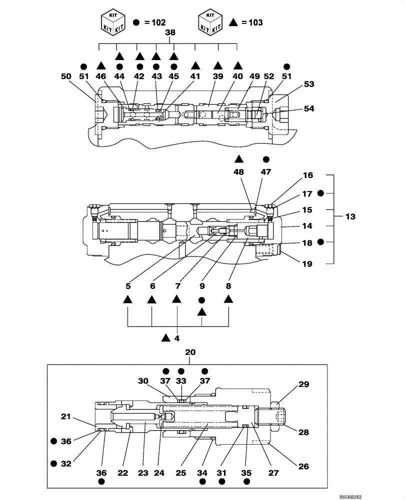 Схема запчастей Case CX700 - (06-005-00[01]) - TRAVEL MOTOR (06) - POWER TRAIN