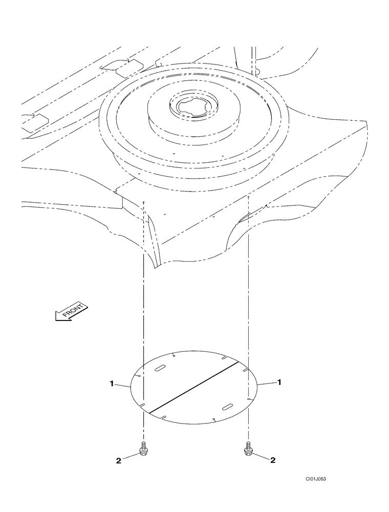 Схема запчастей Case CX460 - (05-05) - UNDERCARRIAGE COVER, LOWER (11) - TRACKS/STEERING