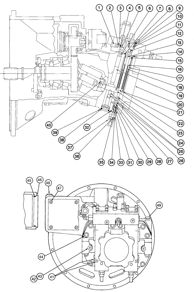 Схема запчастей Case 9050 - (8-16) - 153315A1 AND 160660A1 EQUIPMENT PUMPS, VALVE SECTION (08) - HYDRAULICS