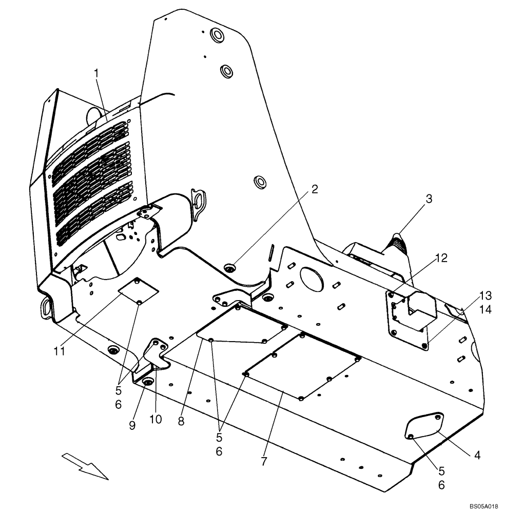 Схема запчастей Case 450CT - (09-09A) - CHASSIS (450CT) (09) - CHASSIS