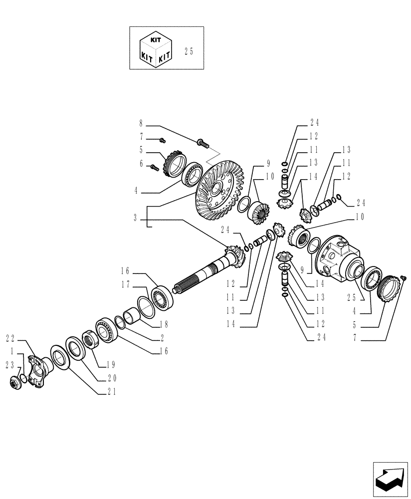 Схема запчастей Case TX842 - (1.44.0[04]) - DIFFERENTIAL - REAR AXLE (27) - REAR AXLE SYSTEM