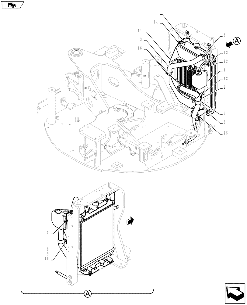 Схема запчастей Case CX27B ASN - (10.406.01) - RADIATOR GROUP (10) - ENGINE