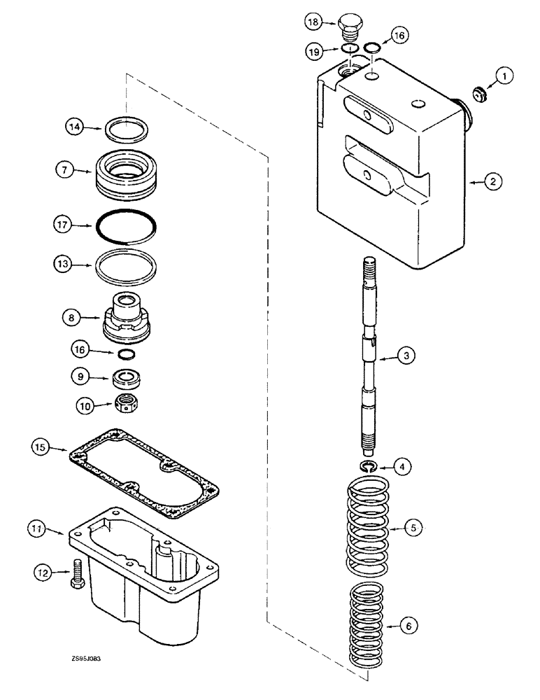 Схема запчастей Case 550E - (7-08) - 1272218C1 BRAKE VALVE (07) - BRAKES