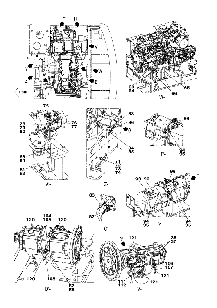 Схема запчастей Case CX350C - (04-001[03]) - CHASSIS ELECTRICAL CIRCUIT (04) - ELECTRICAL SYSTEMS