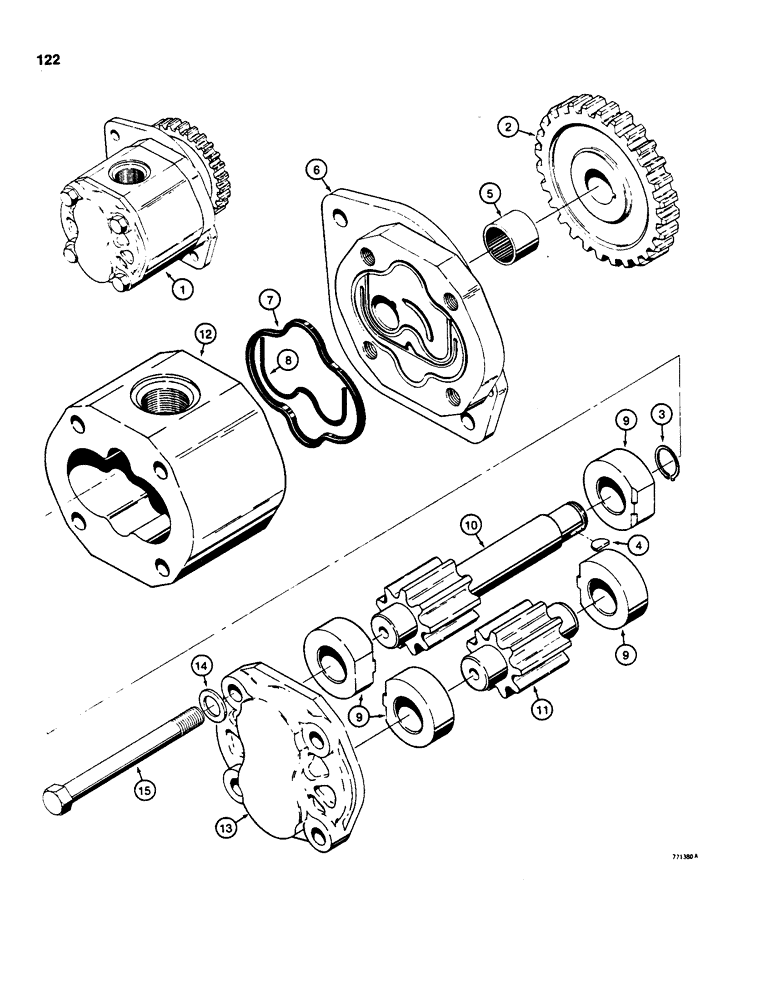 Схема запчастей Case 850C - (122) - R30678 TORQUE CONVERTER PUMP (03) - TRANSMISSION