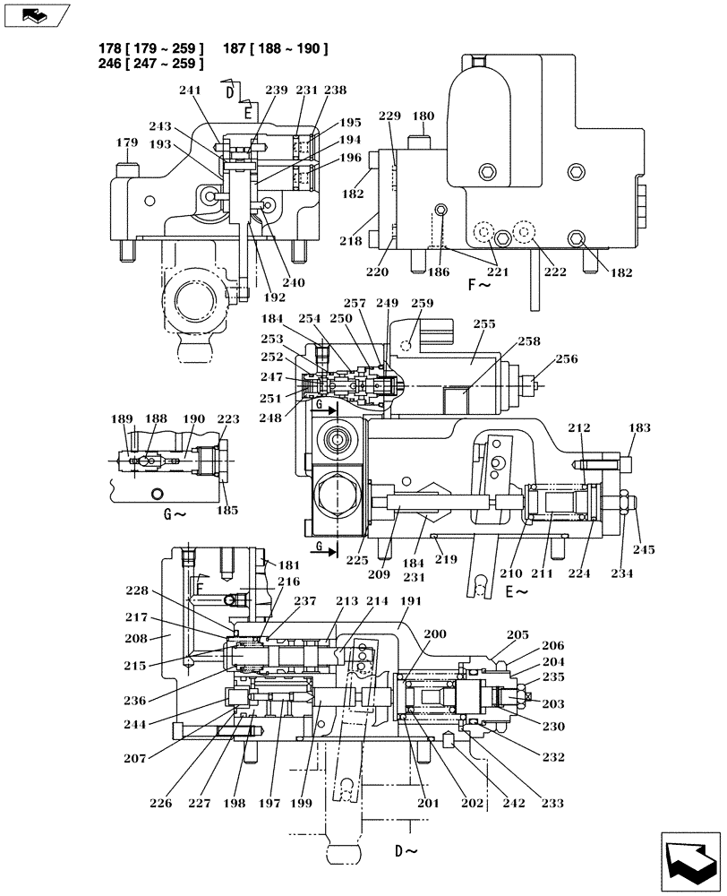 Схема запчастей Case CX235C SR - (35.106.02[05]) - HYDRAULIC PUMP (35) - HYDRAULIC SYSTEMS