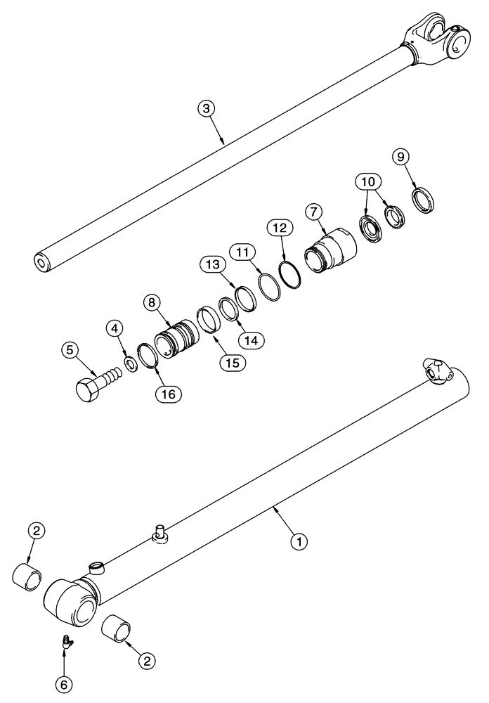 Схема запчастей Case 90XT - (08-23) - CYLINDER LOADER LIFT (08) - HYDRAULICS