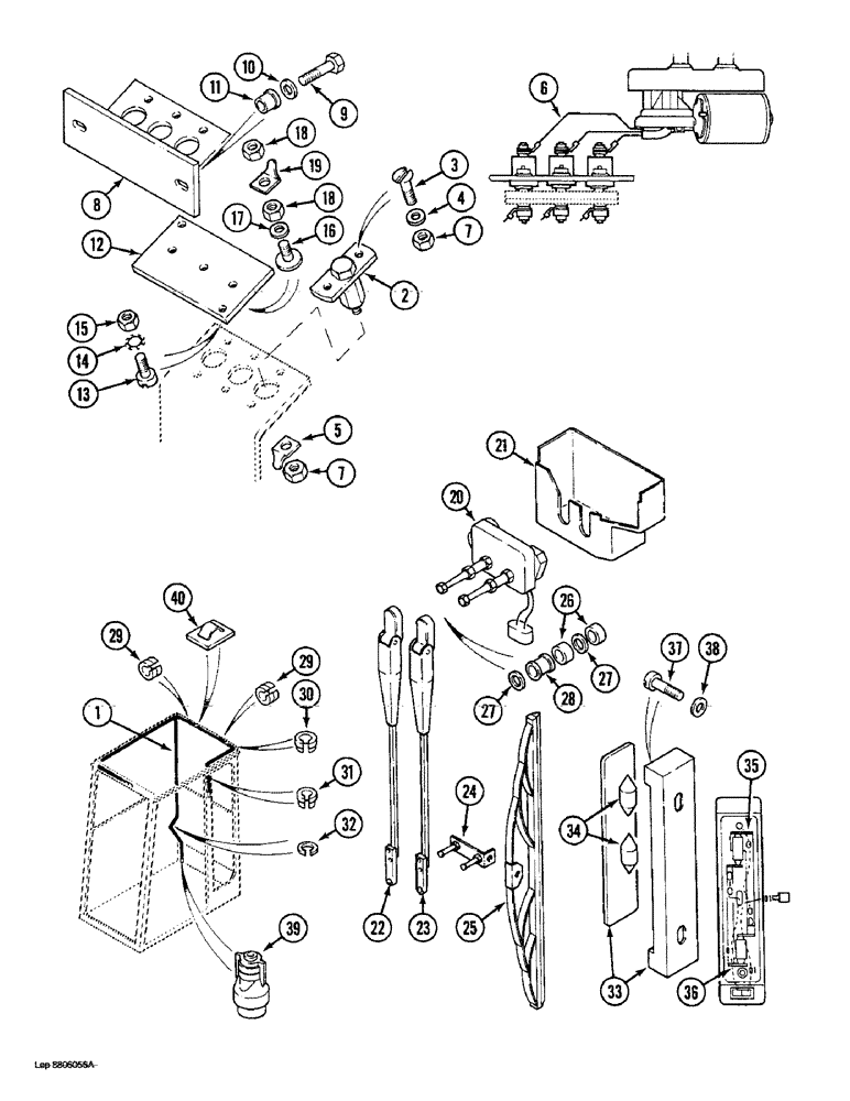 Схема запчастей Case 1088 - (4-20) - CAB ELECTRICAL COMPONENTS, P.I.N. FROM 19801 TO XXXXX, P.I.N FROM 106901 TO XXXXX (04) - ELECTRICAL SYSTEMS