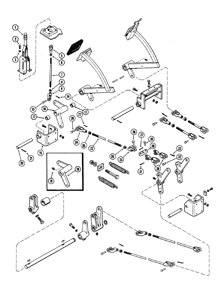 Схема запчастей Case 680CK - (090) - BRAKE CONTROLS (CONTD) 