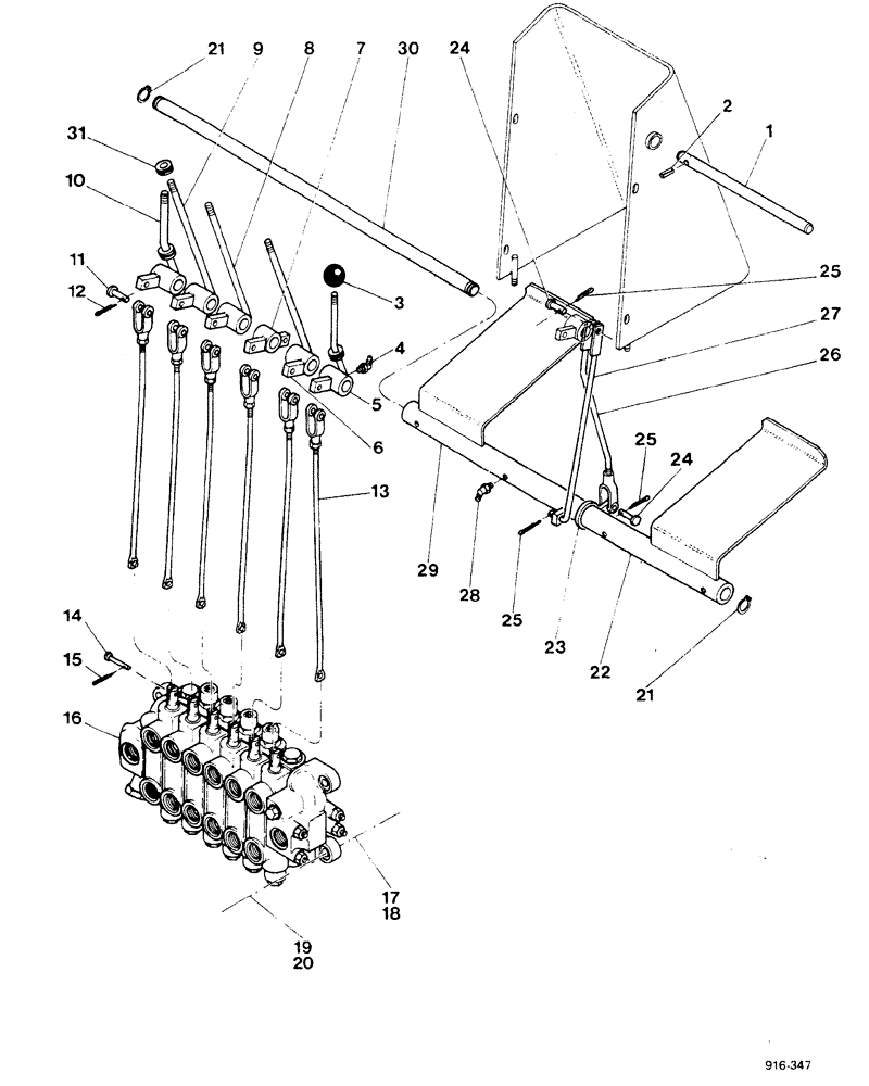 Схема запчастей Case 580F - (302) - SIDE SHIFT BACKHOE, LEVER AND FOOT CONTROLS (84) - BOOMS, DIPPERS & BUCKETS